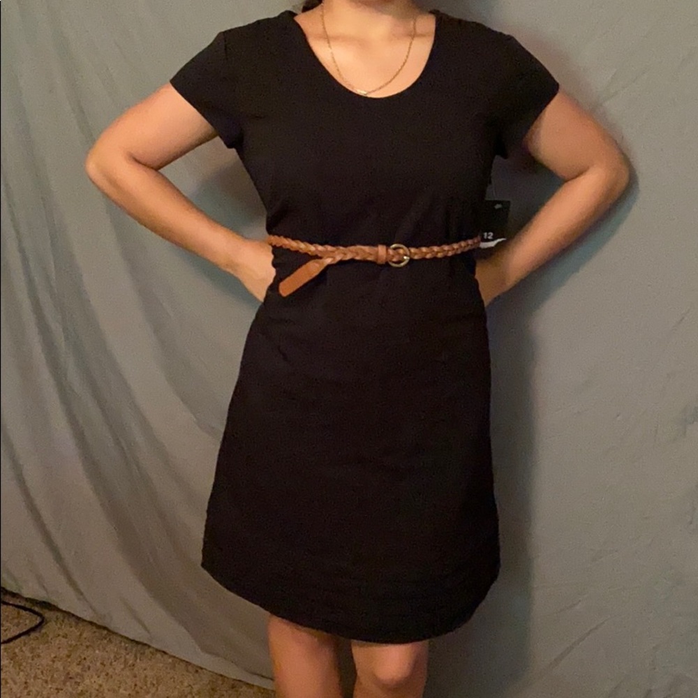 A line black dress sz 12